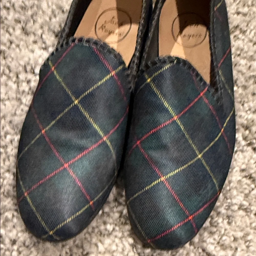 Carlton Jack Rogers Men's Plaid Loafers - Blue, Red, Yellow - Picture 3 of 6